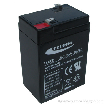 Valve Regulated Lead Acid Battery 6V 6ah for Flash Light